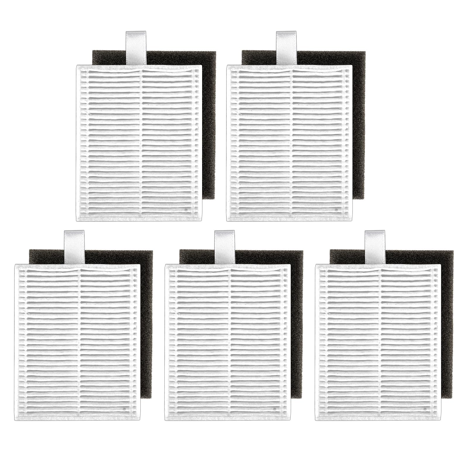 Photo 1 of (5 Pack) L60 L50 HEPA Filters Compatible with eufy L60, L60 Hybrid, L60 SES, L50 SES, L50 Series Robot Vacuum, HEPA Filter Kit, Replacement Parts, with Foam Filter 5 Sets