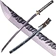 ANATAK Handmade Katana,Japanese Samurai Sword Katana,Damascus Steel,T10 High Carbon Steel Clay Tempered,Full Tang,Razor Sharp,40.5-Inch (Dragon6-Damascus Hammer Back)