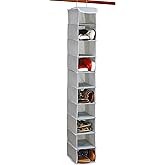 SimpleHouseware 10 Shelves Hanging Shoes Organizer Holder for Closet, Grey