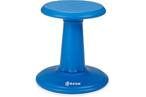 Gaiam Kids Wobble Stool Desk Chair - Alternative Flexible Seating Balance Wiggle Chair | ADHD Sensory Fidget Core Rocker Child Seat Elementary School Classroom Furniture for Student, Toddler, Ages 5-8