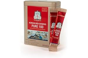 JUNG KWAN JANG JungKwanJang Korean Red Ginseng Pure 100 - Panax Ginseng Powder Stick Supplements - Energy Boost & Immune Support - Vegan, Caffeine Free, Gluten Free & Non-GMO (Net Wt. 1.48 oz, 30 Sticks)