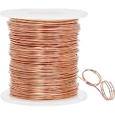 Tenn Well 20 Gauge Jewelry Wire, 328 Feet 0.8mm Bendable Aluminum Craft Wire for Jewelry Making, Beading, Sculpting and Bonsai Training (Copper)