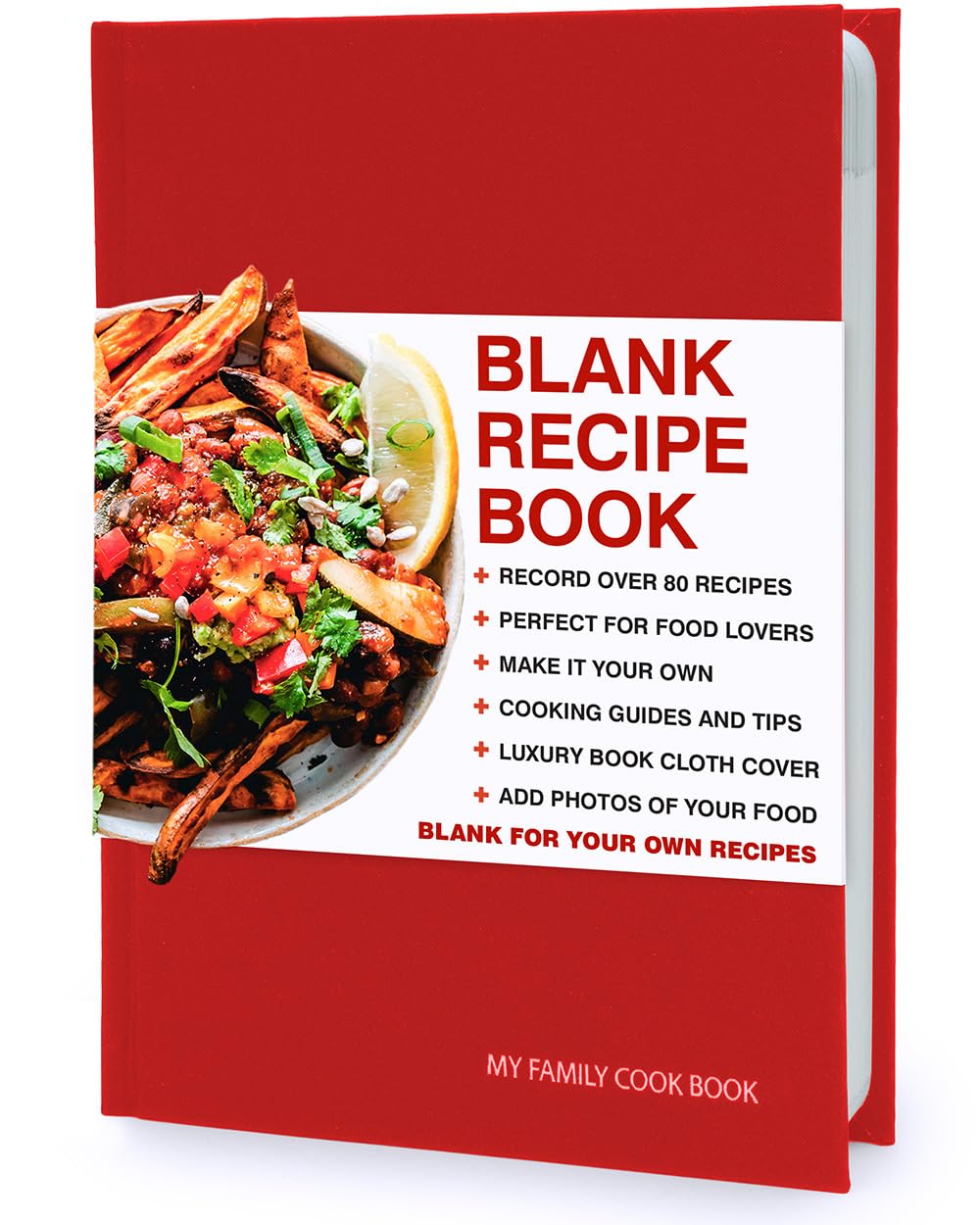 Suck UK Recipe Book For Own Recipes | Cook Book Blank | Blank Recipe Book | My Family Cookbooks | Cooking Food Recipes | Write Your Own Journal | Hardcover DIY Cookbook | Chefs Secret Journal | Red