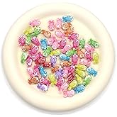 100PCS Acrylic Koi Fish Beads, Mixed Colors Fish Spacer Bead, Tiny Animal Bead, Plastic Loose Beads Bulk for Jewelry Making DIY Handicrafts Earrings Necklace Bracelet Pendants Accessories