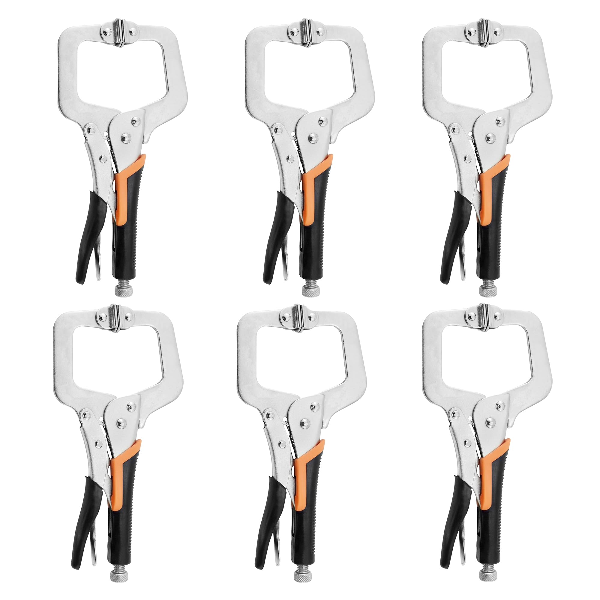 Photo 1 of *********READ CLERK NOTES**********  
************6-Inch C-Clamp Locking Pliers,Heavy Duty Vise Grip Welding Clamp With Swivel Pads for Woodworking,Home,Metalworking,Auto Repair(6 Pack)