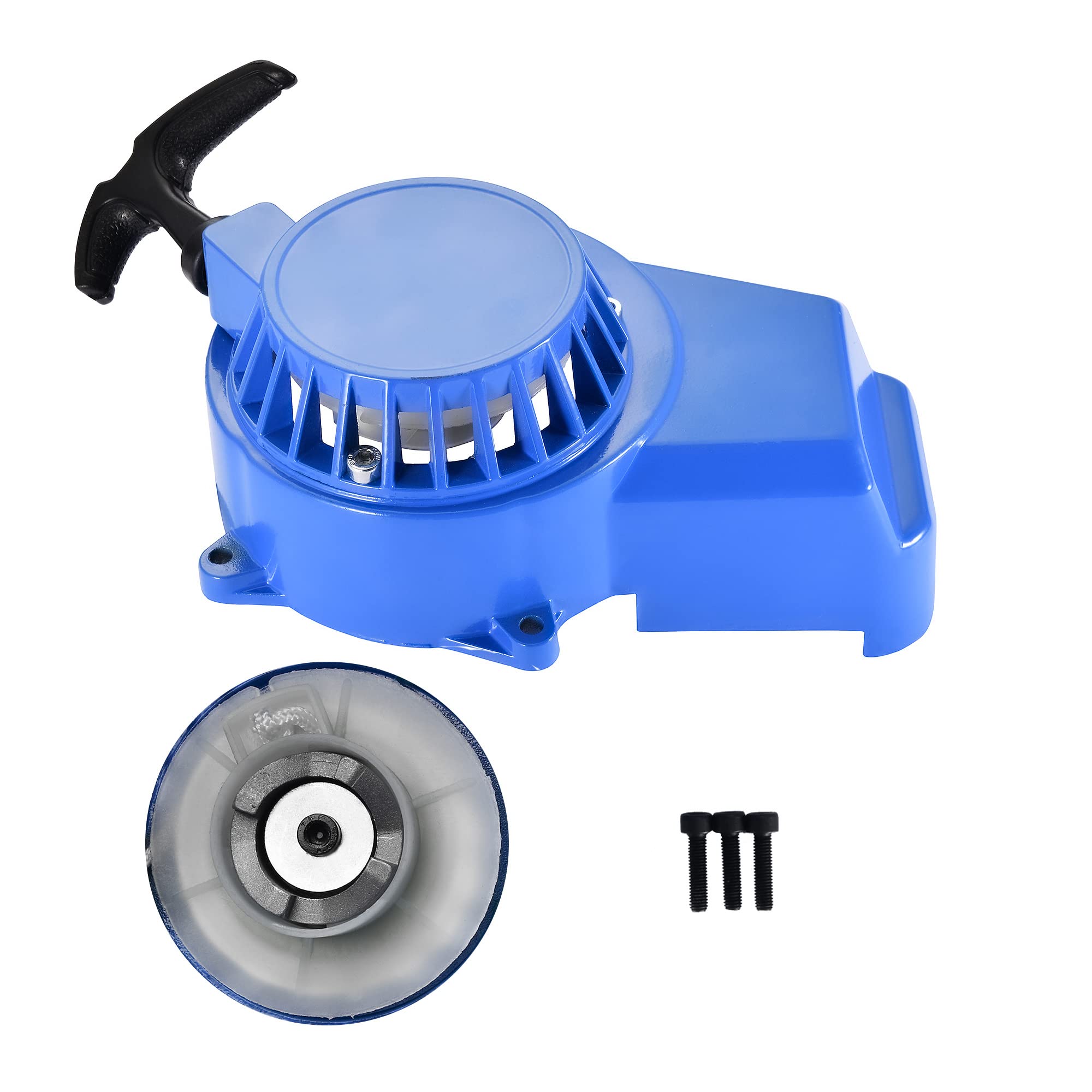 GOOFIT Motorcycle Alloy Pull Start Recoil Starter Replacement For 2 Stroke 43cc 47cc 49cc ATV Mini Dirt Bike Scooter Brush Cutter Water pump Blue — image 1