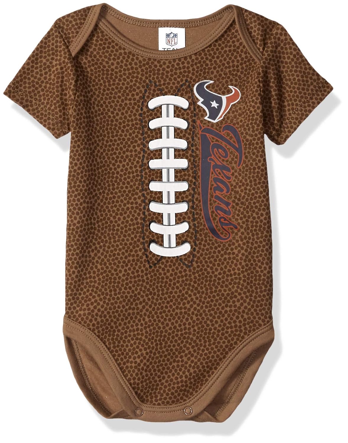 NFL Houston Texans Unisex-Baby Football Bodysuit, Brown, 0-3 Months