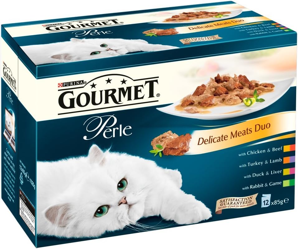 Purina Gourmet Perle Wet Cat Food Delicate Meats Duo, 12 x 85g