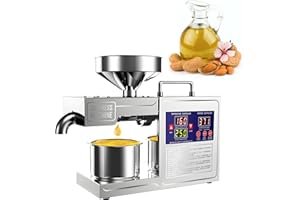 Oil Press Machine, Automatic Oil Press Extractor, with Temperature Display, Extract Oil from Peanuts, Sesame, Sunflower Seeds