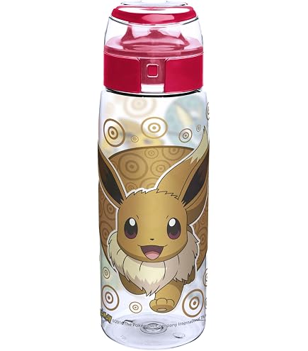 Gourde Pokémon 410 Ml – Bouteille Réutilisable Sans BPA, Avec Paille Et Poignée, Pour Les Enfants