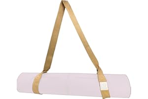 Yoga Mat Strap Sling -Durable Adjustable Polyester Cotton Yoga Mat Carrier (Yoga Mat Carry Strap Belt) (Golden)