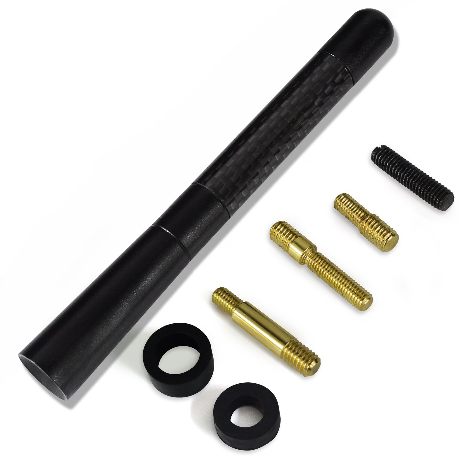 Eximtrade Universal Fibra de Carbon Aluminio Auto Coche Radio FM AM Aéreo