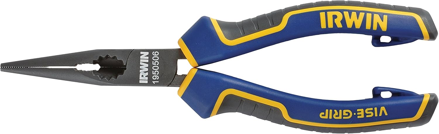 IRWIN Visegrip 1950506 6-Inch Long Nose Pliers - Blue/Yellow - Image 3