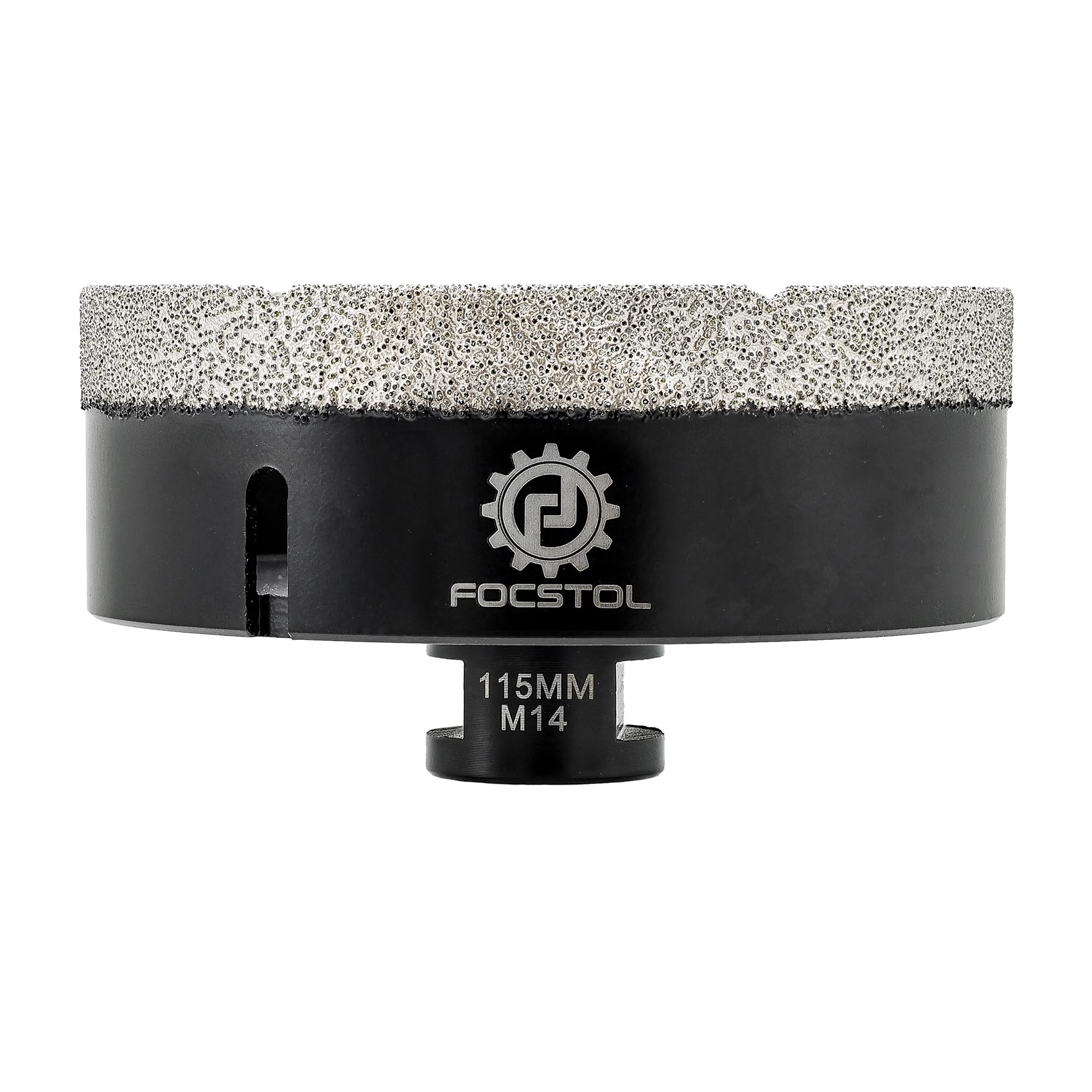 FOCSTOL Diamond Core Drill Bit - 115mm Diamond Hole Saw for Porcelain Ceramic Tile Marble Granite Quartz M14 Thread — image 1
