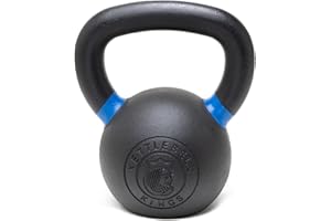 Kettlebell Kings Powder Coated Kettlebell Weights - 9-97 lb Strength Training Kettlebells for Men and Women - Hand Weights Workout Gym Equipment - Weights Set for Home Gym- New