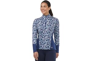Kerrits Women's Balance Ice Fil Long Sleeve Horse Riding Shirt – Light, Cooling Equestrian Summer Top, UPF 30 Sun Protection