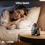 TriPole USB Desk Fan 3 Speeds 360° Rotatable Mini Table Fan Black view 3