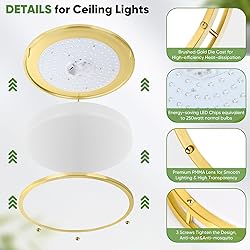 TOBUSA 16in 50W LED Flush Mount Ceiling Lights