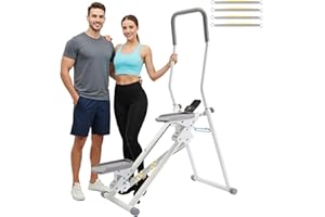 Stair Stepper for Home, Upgraded 3-Level Adjustable Resistance& Incline, Extra-Wide Non-Slip Pedals, LCD Counter with Phone H
