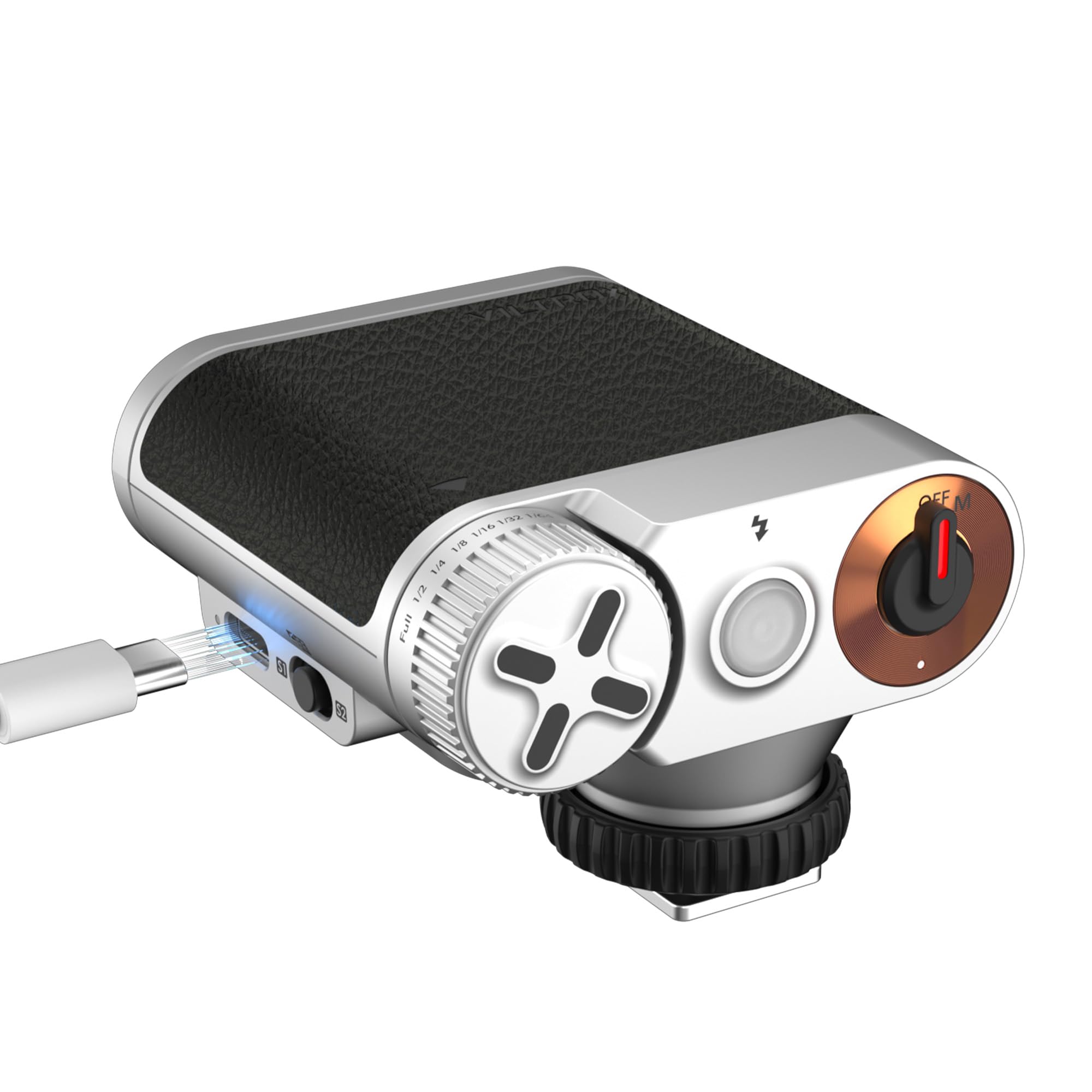 VILTROX Retro Kamerablitz für Kamera, Mini Kamerablitz Blitz GN12, 800mAh Akku, 24W/s Vollleistung, 0,1-1,5s Ladezeit, S1/S2 optische Steuerung für Sony Fujifilm Canon Nikon Olympus (Z1)