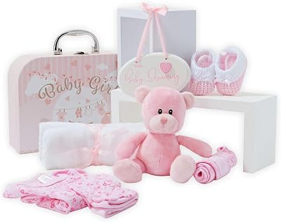 Baby Box Shop Baby Girl Gift Set Newborn Essentials Keepsake Hamper