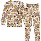 Ollabaky Pajama Set 2 Piece Pjs Set Cotton Sleepwear Long Sleeve Top with Bottom