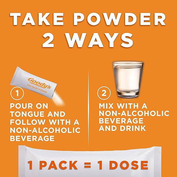 GOODY’S EXTRA STRENGTH HEADACHE POWDER, COOL ORANGE FLAVOR DISSOLVE PACKS, 24 INDIVIDUAL PACKETS (2 PACK)