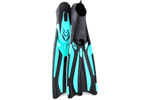 DiVLMT Fins for Swimming Adult Snorkel Fins Men Womens Long Scuba Flippers Diving Fins for Travel Fins for Snorkeling
