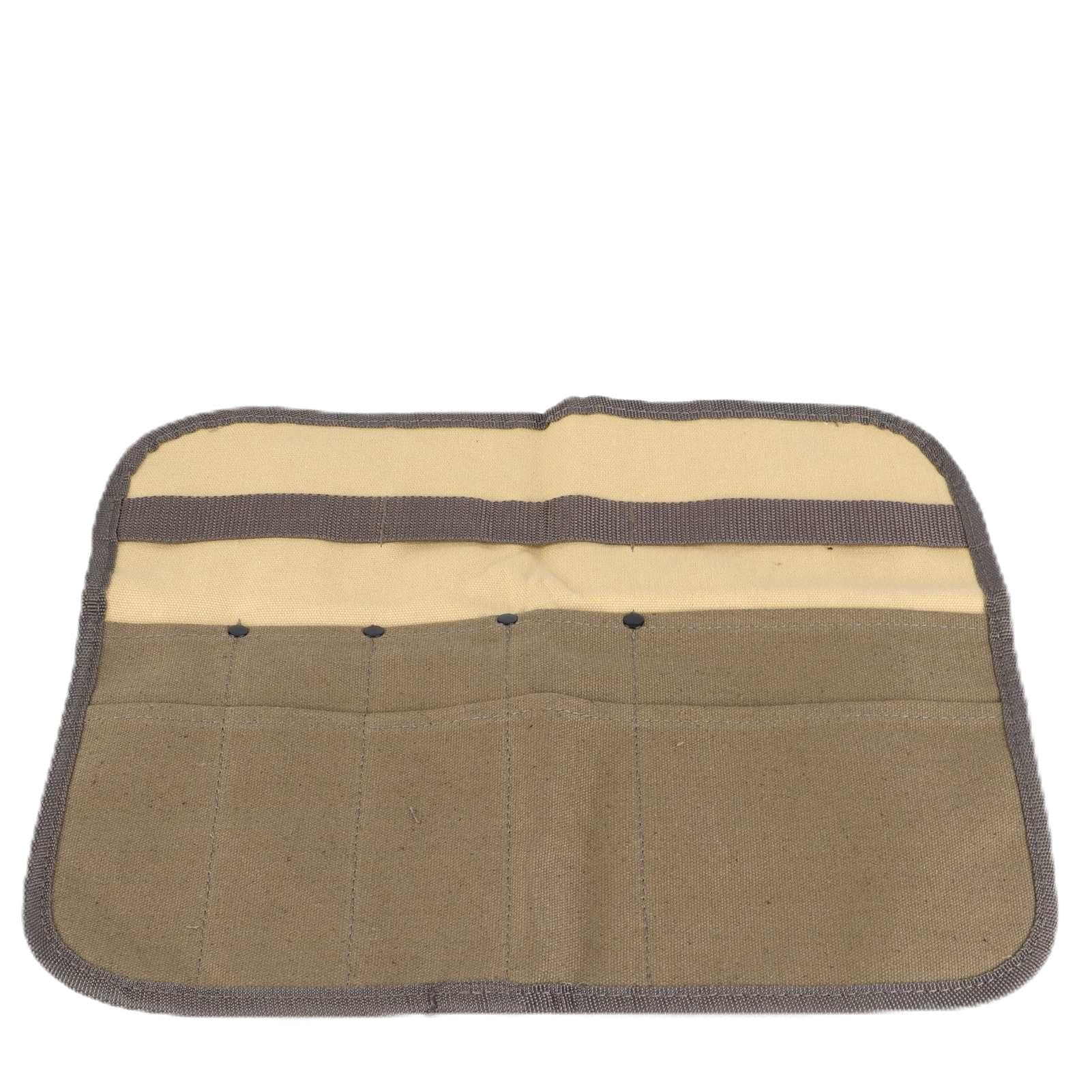 HERCHR Knife Roll Bag 10 Slots Waxed Canvas Chef Bag Knife Storage Rollbag Case Storage Portable Multifunction Tool Rollbag for Men Pro Chef