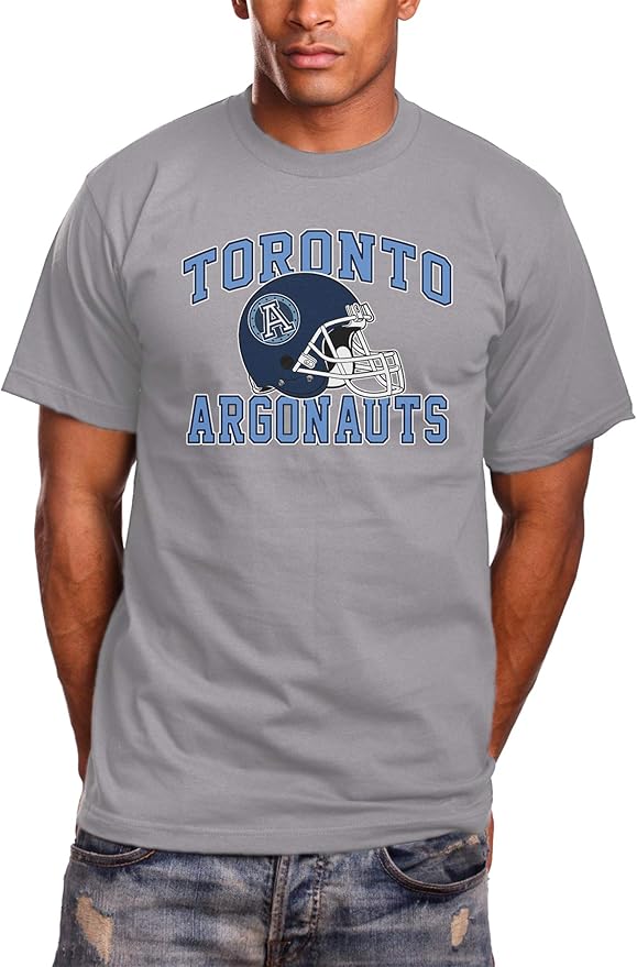 CFL Men's Toronto Argonauts Helmet Tee in Grey: Amazon.ca: Clothing & Accessories