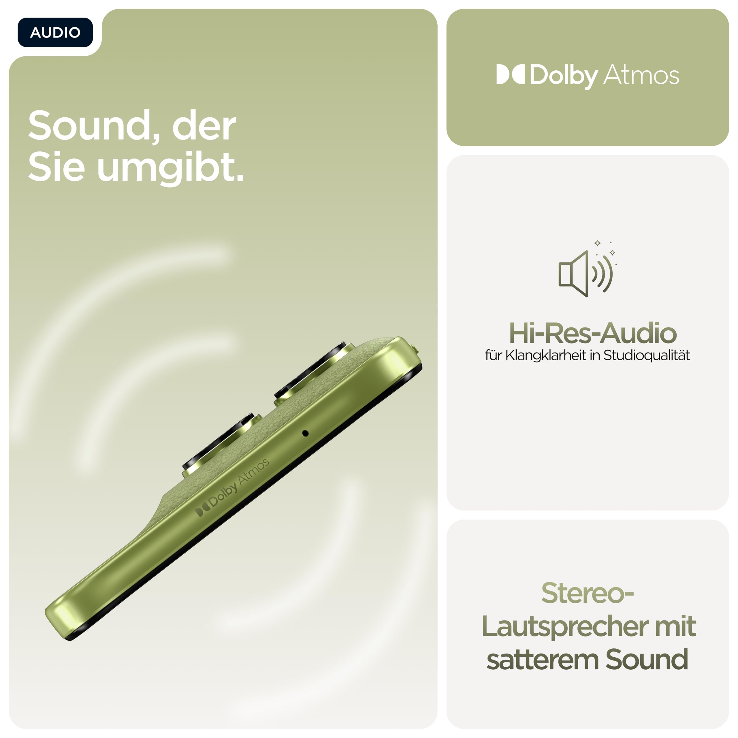Motorola Moto g67 5G Smartphone (6,78“-Super-HD-Display mit Corning Gorilla Glas 7i, Sturz- und Kratzschutz, 50-MP-Kamera, 4/256 GB, 5100 mAh, Android 16) Pantone Nile 7