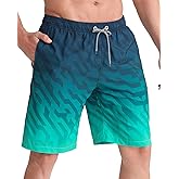 BOJIN Mens Swim Trunks 9" Quick Dry Stretch Swim Shorts Mesh Lining Bathing Suits Swimwear Beach Shorts with Pockets