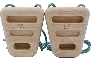 BG Climbing Wood Hangboard Rock Climbing Holds - Sturdy Hang Board for Climbers