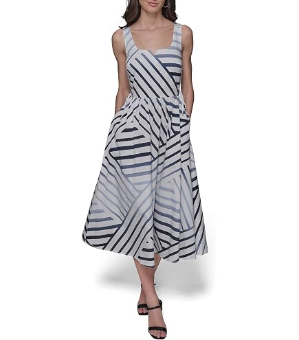 KARL LAGERFELD Paris Womens Dresses Dress,Black Soft White,2 at Amazon Women's Clothing store