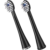 Waterpik Compact Replacement Brush Heads for Sonic-Fusion Flossing Toothbrush SFRB-2EB, 2 Count Black