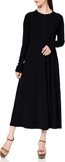 Amazon ミラ オーウェン 切替フレアテレコロングワンピ