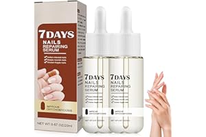 REDNOW Gfouk 7 Days Nail Growth and Strengthening Serum Nail, Nail Serum Repair Essence, Nail Cuticle Oil Strengthener, Nail Repair Solution, Nail Serum for Growth and Repair for Damaged Nails(2pcs)