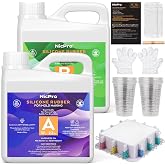 Nicpro 74oz Silicone Mold Making Kit 15A, Platinum Liquid Silicones Rubber | with Molds Housing &amp; Mixing Cups for Mold Maker, Flexible &amp; Food Safe Mix Ratio 1:1 for Casting Resins Jewelry, Craft Molds