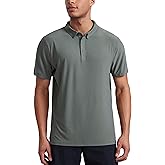 CRZ YOGA Cloudweight Mens Short Sleeve Polo Shirts Slim Fit Lightweight Moisture Wicking Athletic Casual Button Golf T-Shirts