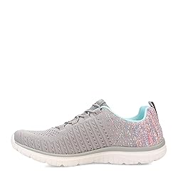 Skechers Women's Virtue, Gray/Multi, 7 Wide