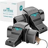 Kat Sense Covered Rat Trap &amp; Chipmunk Trap, Prevents Accidental Triggering with Tunnel Design, Quick Action Pest Control Device, Indoor Outdoor Mouse Trap, Reusable Snap Style Rodent Control