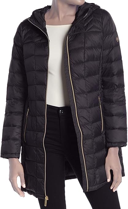 michael michael kors quilted nylon packable hooded puffer jacket