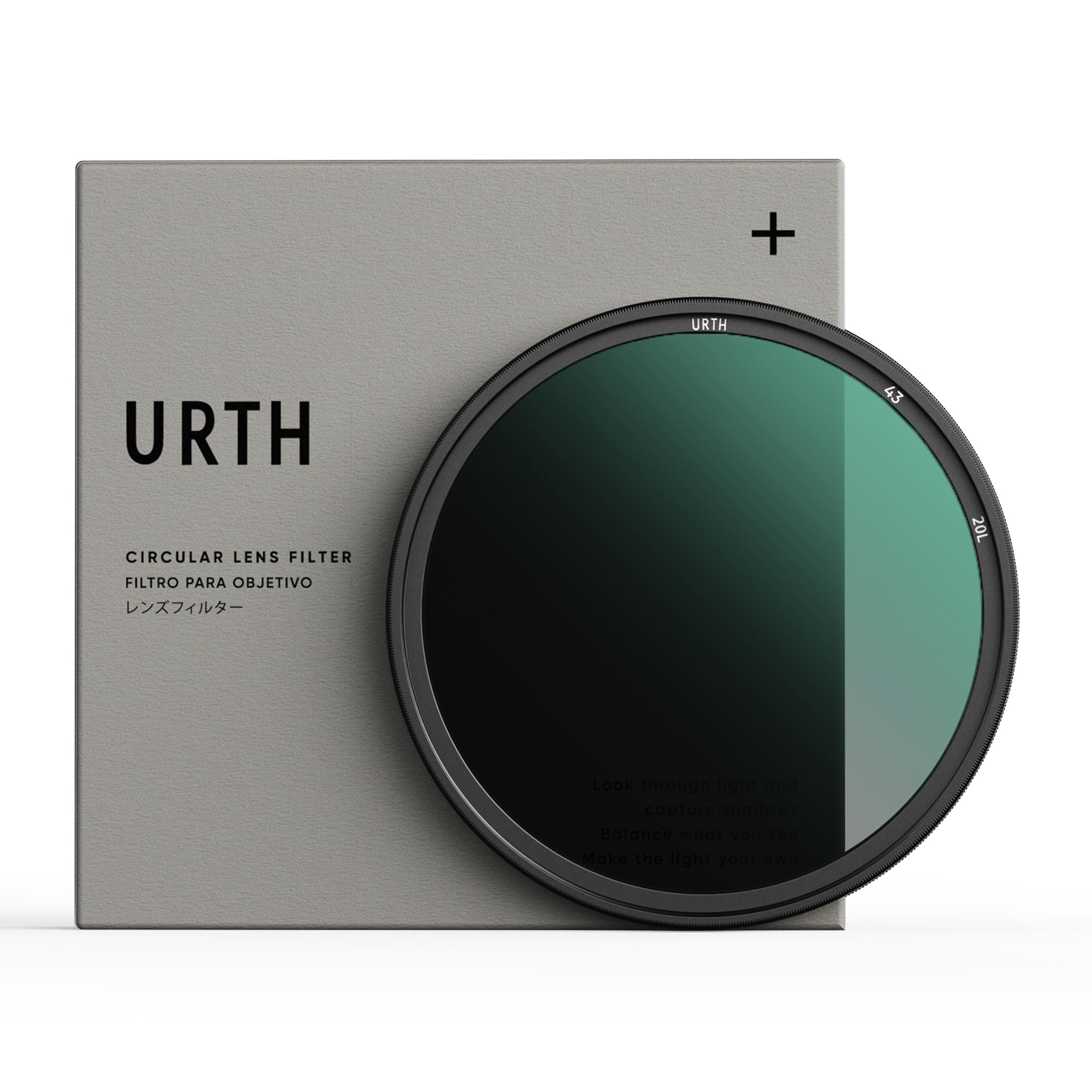 Urth 43mm ND4 (2 Stop) Lens Filter (Plus+) — 20-Layer Nano-Coated, Ultra-Slim Neutral Density Camera Lens Exposure Filter