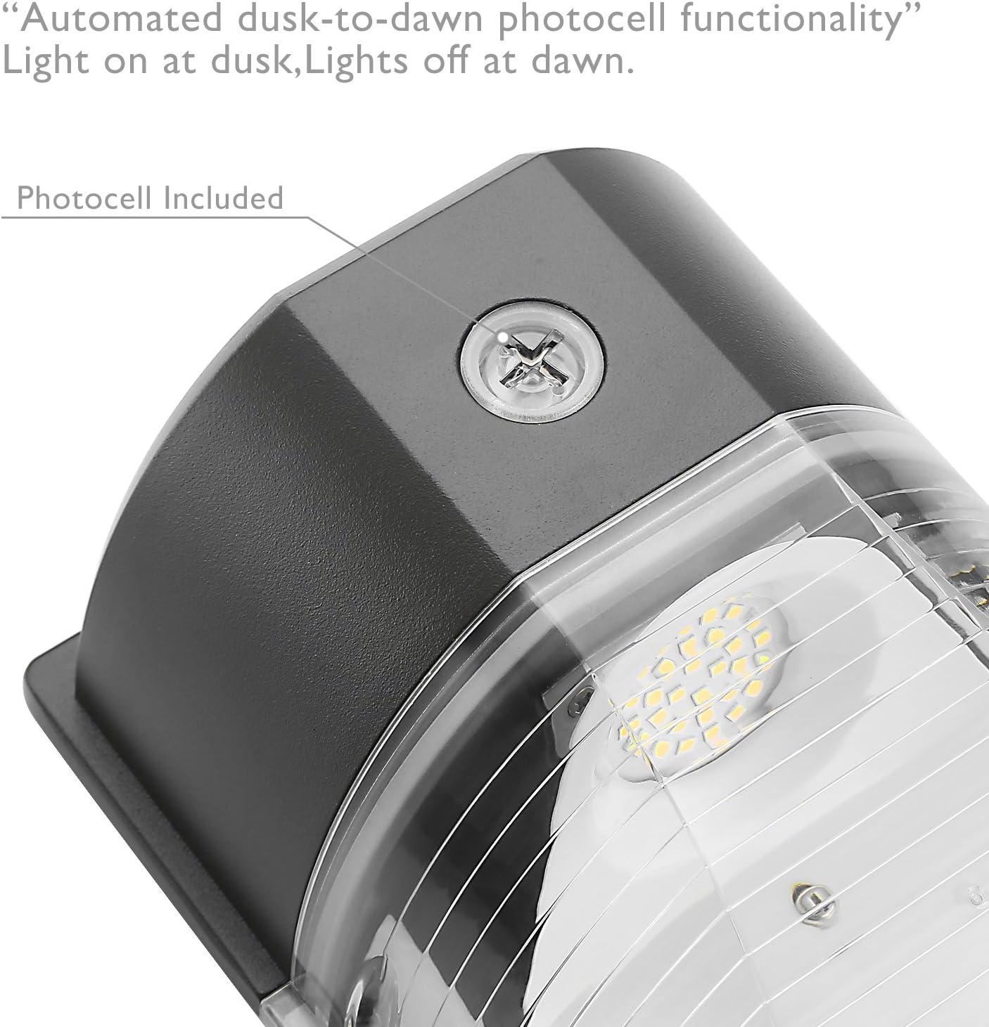 CINOTON LED Wall Pack Light, 26W 3000lm 5000K (DusktoDawn Photocell