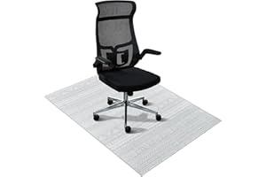 PHONTAIK Office Chair Mat, 48"x36" Chair Mats, Anti-Slip Desk Chair Mat with Geometric Pattern, Modern Low-Pile Chair Mats for Hardwood Floor, Non-Wrinkle Floor Mat for Office Chair for Home Easy to Clean
