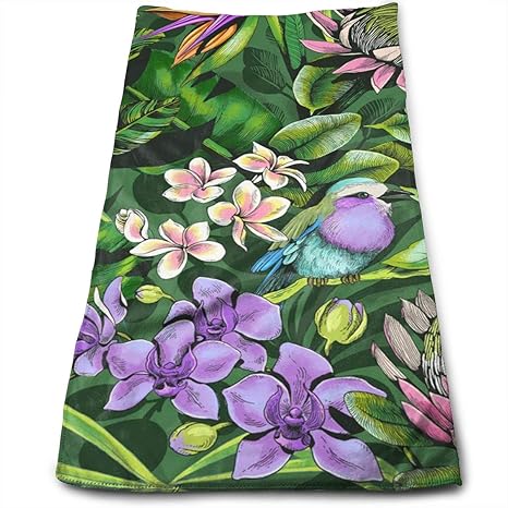 Amazon タオル イラスト 花 鳥 フェイスタオル ェイスタオル おしゃれ 快適な 軽量 速乾 強い吸水性 男女兼用 30 70cm フェイスタオル ホーム キッチン オンライン通販