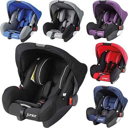 Babyschale / Babytrage für Autositz (0+ Bis 13 Kg) Inklusive Sonnendach (LILA/SCHWARZ)