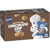 Pillsbury Soft Baked Mini Chocolate Chip Cookies, 20 oz | Ready To Eat, No Baking Needed, Real Chocolate Chips, High-Fructose Corn Syrup, Portable On-The-Go Snack Pouches