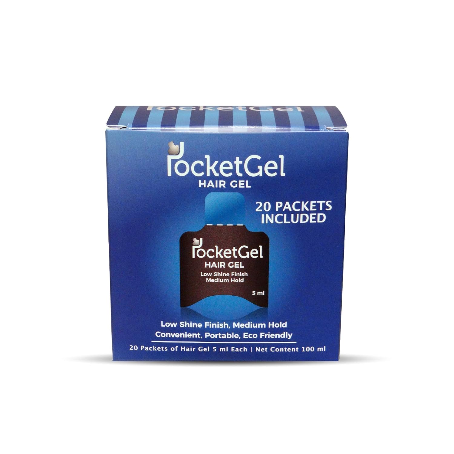 Organic Hair Gel - Strong Hold Mens Gel - Mens Sculpting Gel - Mens Hair Gel Strong Hold - Hair Gel For Men No Shine - Strong Hold Hair Gel - Hair Gel Organic Hair Care POCKETGEL 20 Pack