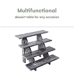 Hallops Rustic Cupcake Stand - Wooden Retail Table